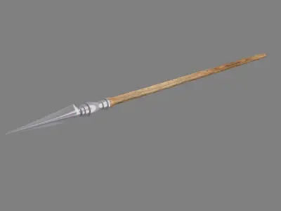 Spear sword with wooden handle 3D model purchase