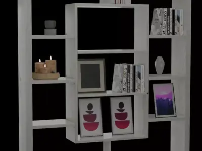 Modern and Realistic 3D Shelf Free 3D model