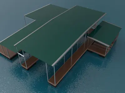 Dock Yacht 3D model