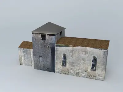 Church in Faye Perigord Free 3D model