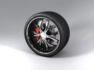 Wheel and Ring 3D model