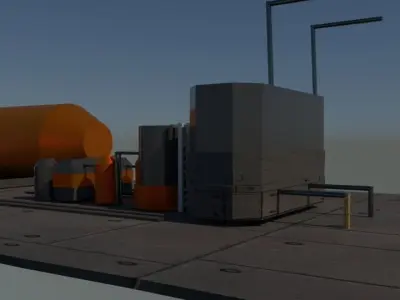 REFINERY EXTRACTION Low-poly 3D model