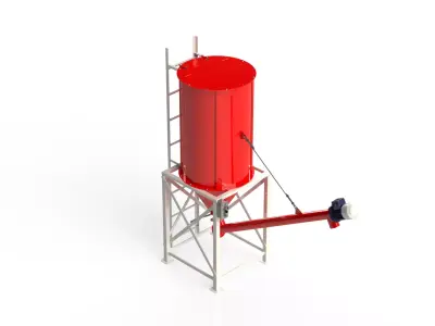 WG 4006 - STL Grain silo - 11 3D model