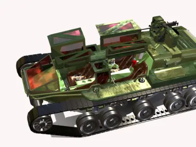 GUANDIRA ARMORED Low-poly 3D model