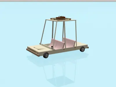 Low Poly Fantastic Car Low-poly 3D model