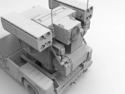 AN-TWQ-1 Avenger - HMMWV M1097A2 3D print model