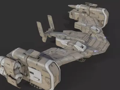scifi-model548 spaceship 3D model