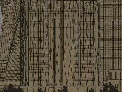 VRay - C4D Scene Files - 101 MEADE TOWER Exterior  3D model