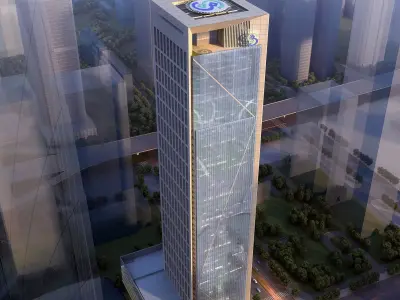 3Dmax fashion city commercial square building 380 3D model