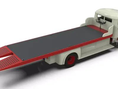 Mercedes-Benz LAK 710 4x4 Car Carrier Truck 3D model