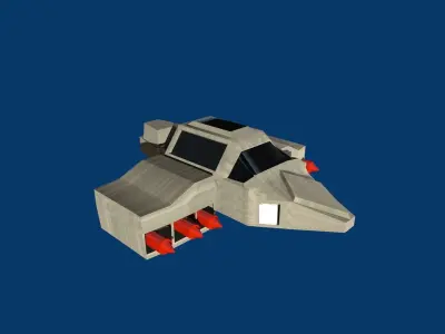 Game Ready Spaceship Low-poly 3D model