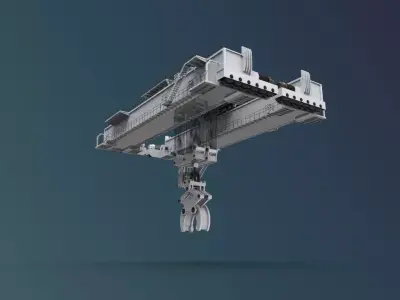 heavy overhead crane 3D model purchase