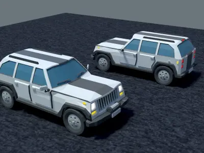 Jeep cra Low-Poly Free low-poly 3D model