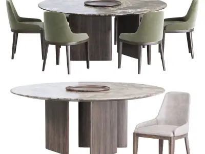 Cleo Chair and Dining table 3D model