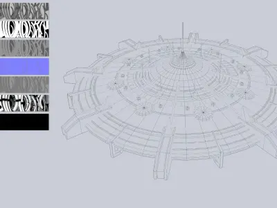 Classic UFO Low-poly 3D model