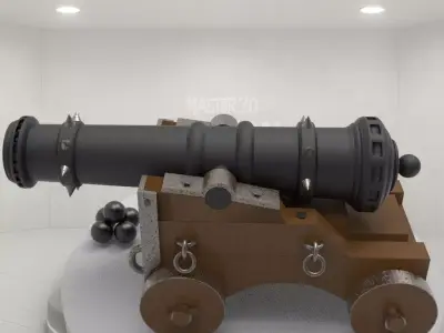 Medieval Cannon  High Detail 3D Model for Printing 3D model