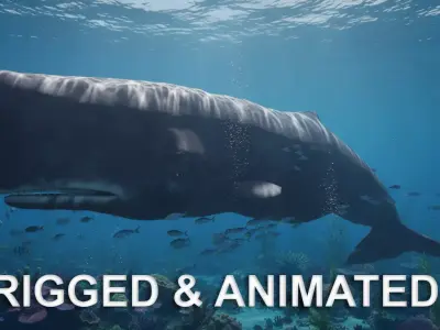 Spermwhale Low-poly 3D model purchase