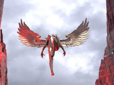 Angel mountain Sculpture 3D model