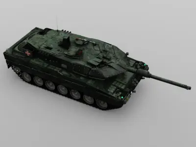 Leopard 2 Tank in fbx and obj formats 3D model