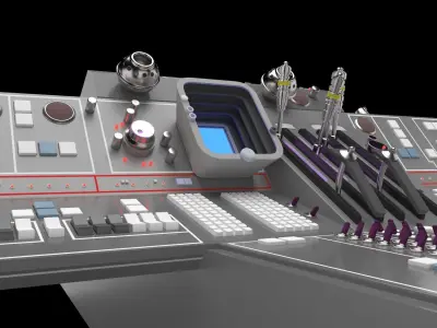 falcon cockpit console 3D model