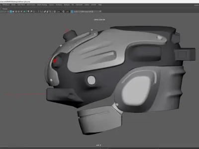 helmet pilot  Low-poly 3D model