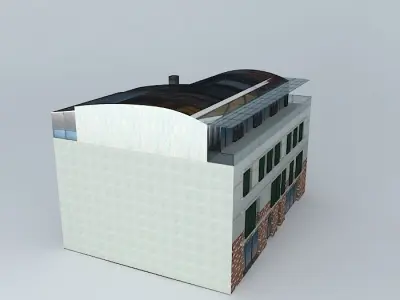 Commercial And Residential Building  Low-poly 3D model