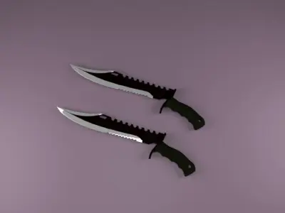 Dagger pair of knives Free low-poly 3D model