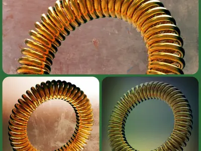 Circular spring Free 3D model