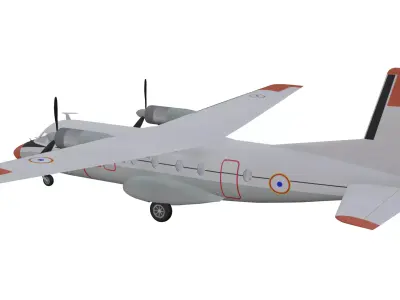 Nord Aviation N262 Fregate Low-poly 3D model