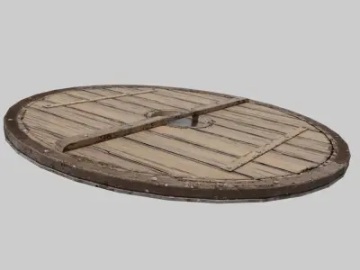 Viking Shield Free low-poly 3D model