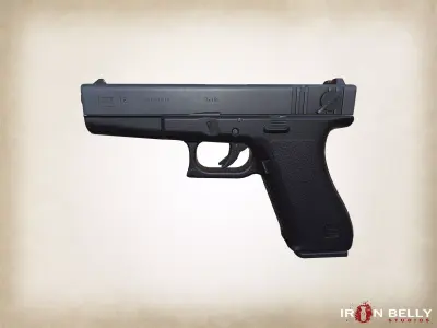 AAA FPS G-18 Pistol  Low-poly 3D model