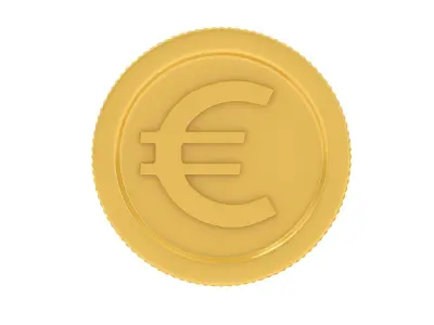 euro coin 3D model