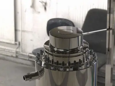 Efficient Press Cylinder Assembly for Hydraulic Precision 3D model