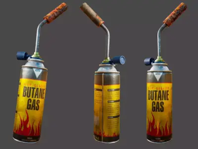 Butane Gas Torch 3D model