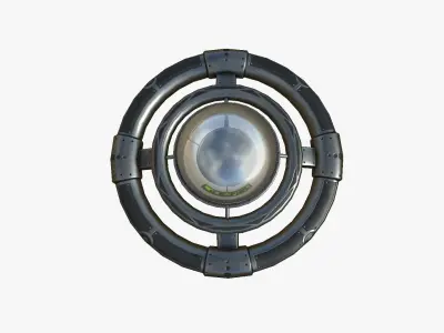 Alien Spaceship UFO E03 Dark Steel - Sci Fi Spacecraft Design Low-poly 3D model