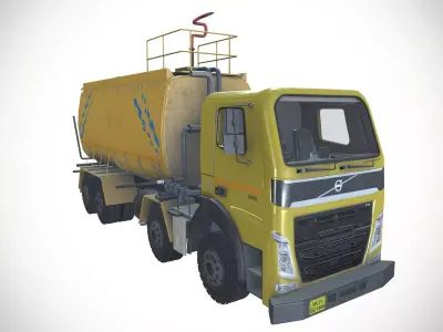 VOLVO FMX 460 8X4 MIST WATER SPRINKLER Fire Fighting in Mines 3D model