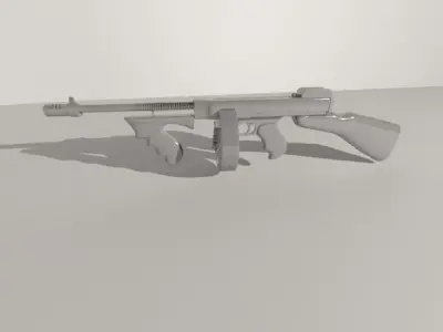 Tommy gun Free 3D model