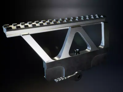 AAA Side Rail Mount Game Ready PBR Low-poly 3D model