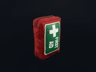 Med pack Low-poly 3D model