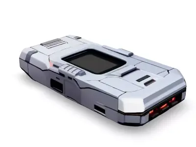 SciFi Handheld Device Scanner Low-poly 3D model