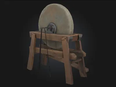 Grindstone Display  Honing the Edge of Tradition 3D model