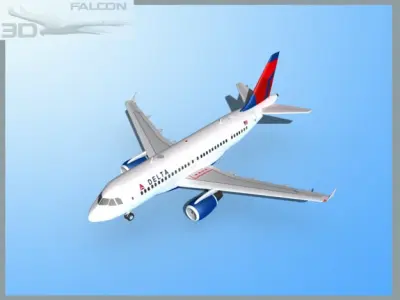 Falcon3D A319 Delta 3D model