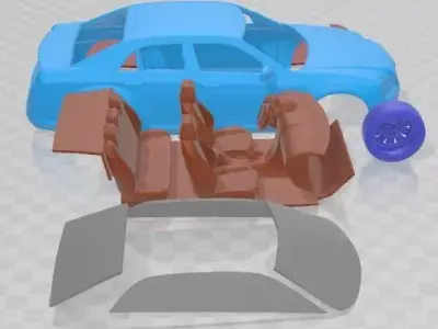 Lancia Thema 2013 Printable Car 3D print model