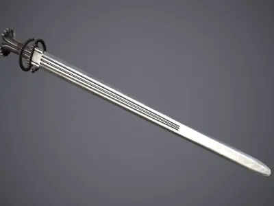 Katzbalger sword Low-poly 3D model