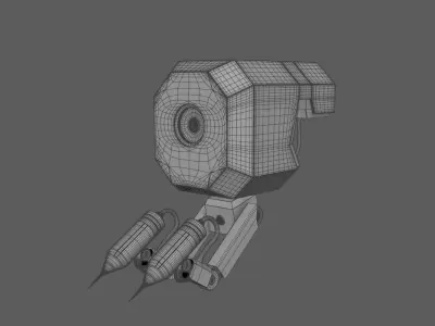 robot flying 3D model