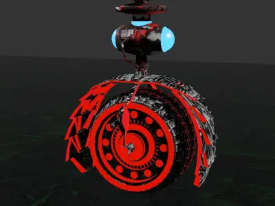 3D police robot 3D model