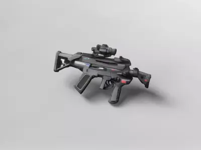 High-Detail Tactical Assault Rifle 3D Model 3D model