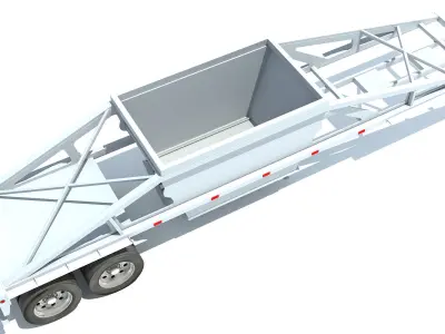 Bottom Dump Trailer 3D model