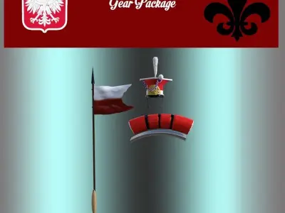 Napoleons Polish Lancer Gear set 3D model