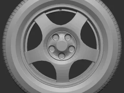 Tire car 3D print model